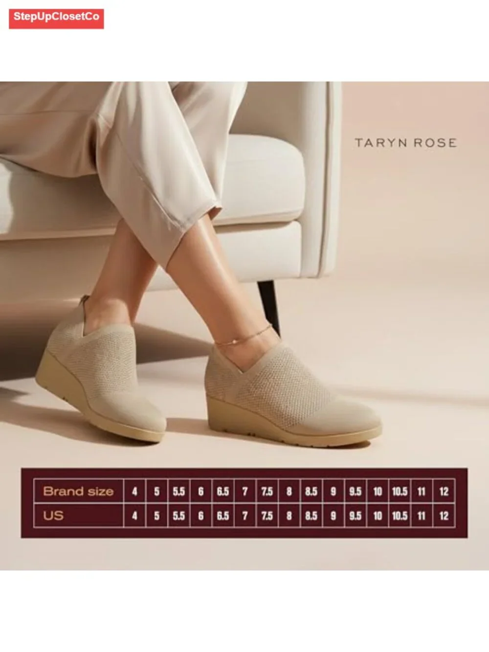Womens Lightweight Knit Wedge Sneaker Slip-On Comfort Shoes